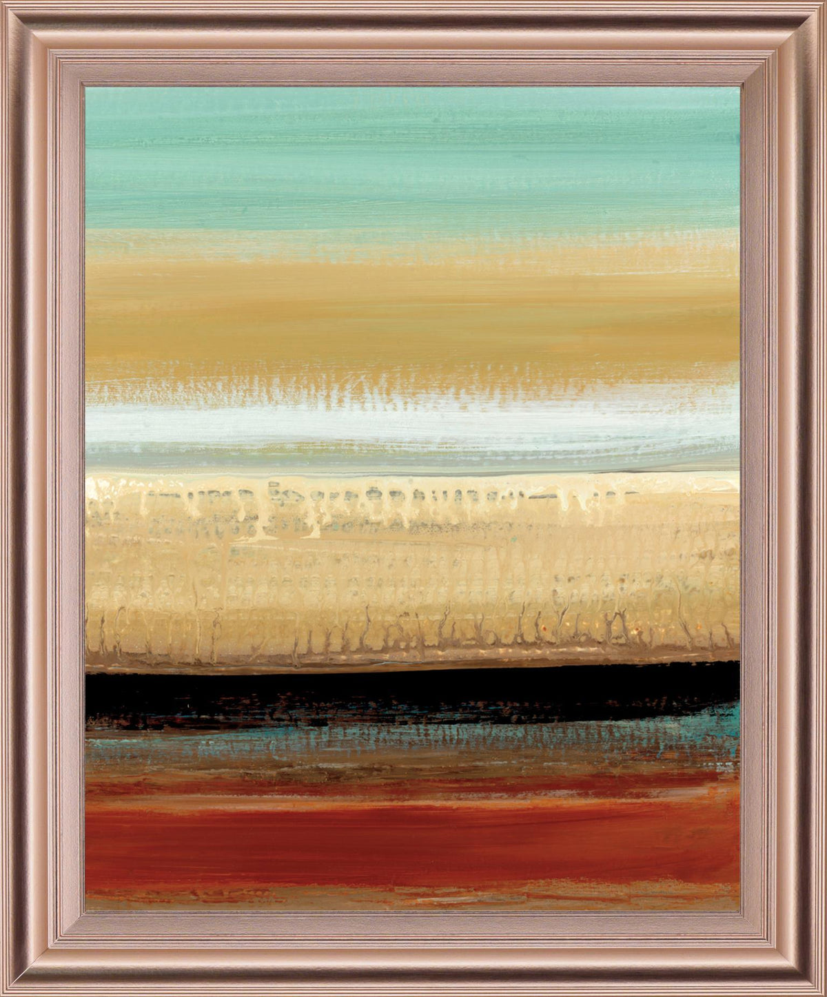 Amber Horizon - 28" x 34" Framed Wall Art - Yellow