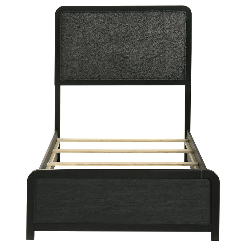 Cavelle 51-inch Upholstered Twin Panel Bed Black