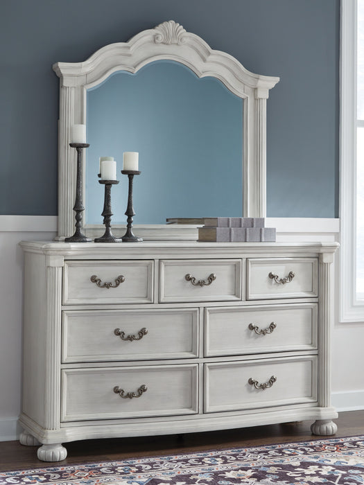 Montelaine - Antique White - Dresser And Mirror