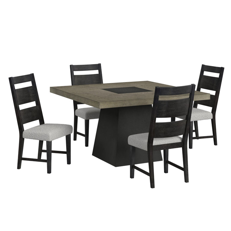 Jemma - Square Dining Table - Gray / Dark Espresso