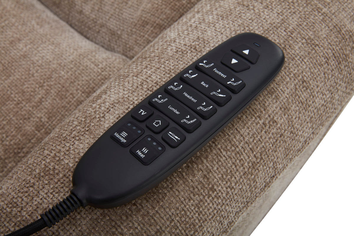 Flexsteel Luma Petite Petite Power Lift Recliner with Power Headrest, Lumbar, Heat & Massage