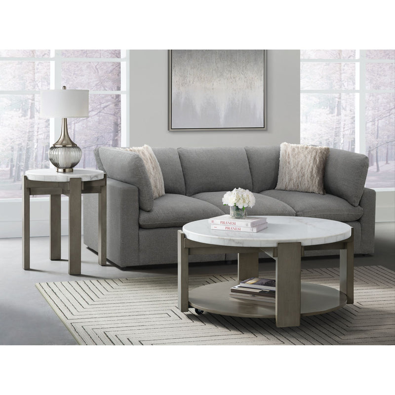 Rosamel - Round End Table - Gray