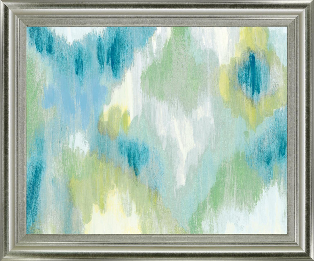 Mist Meadow - 28" x 34" Framed Wall Art - Light Blue