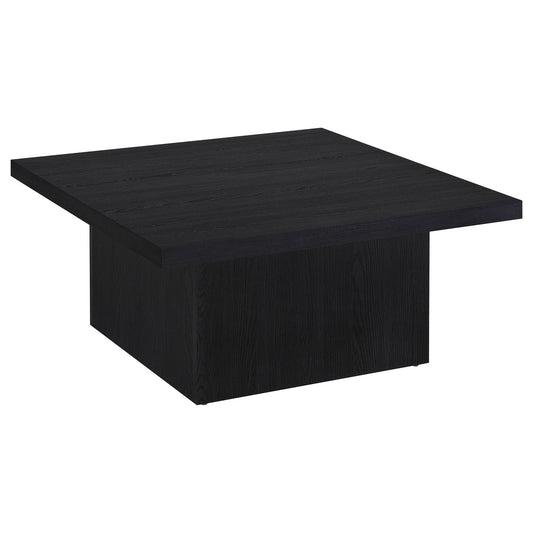 Devar Square Engineered Wood Cocktail Coffee Table Black