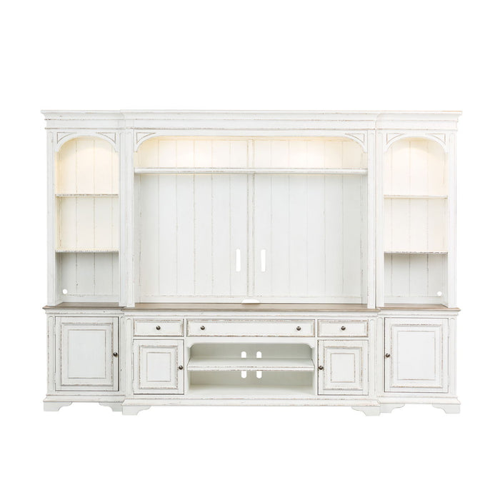 Magnolia Manor - Entertainment Center With Piers - White