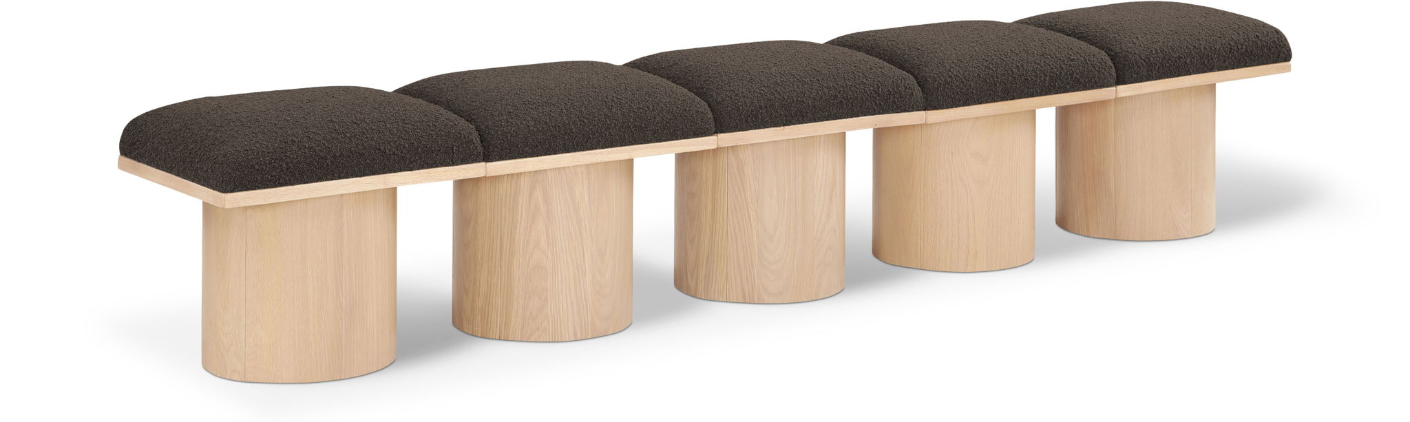 Pavilion - 5 Piece Modular Bench With Natural Base