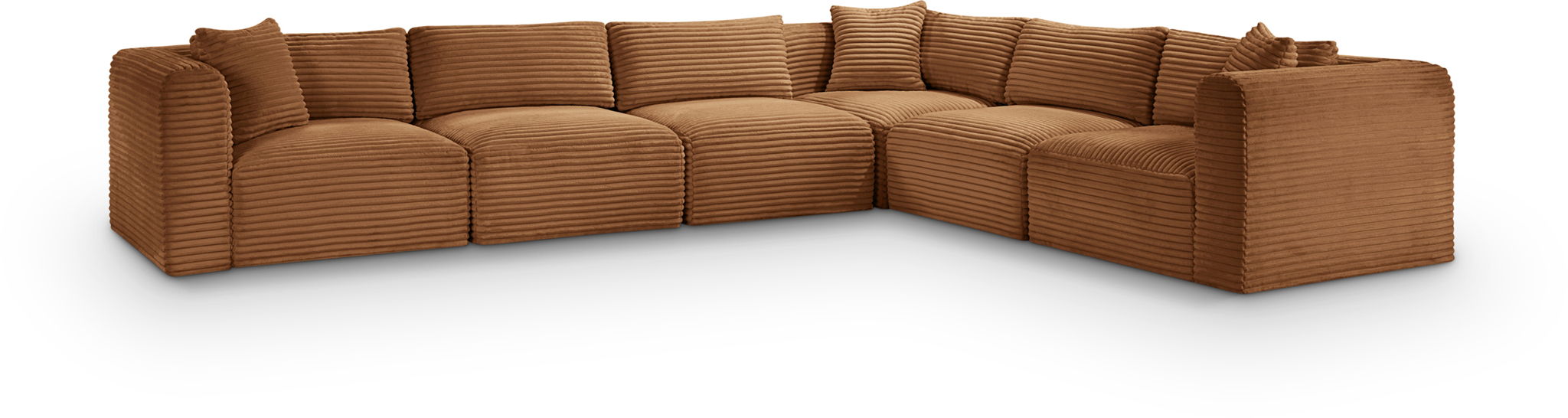 Shaggy - Fabric 6 Piece Modular Corner Sectional