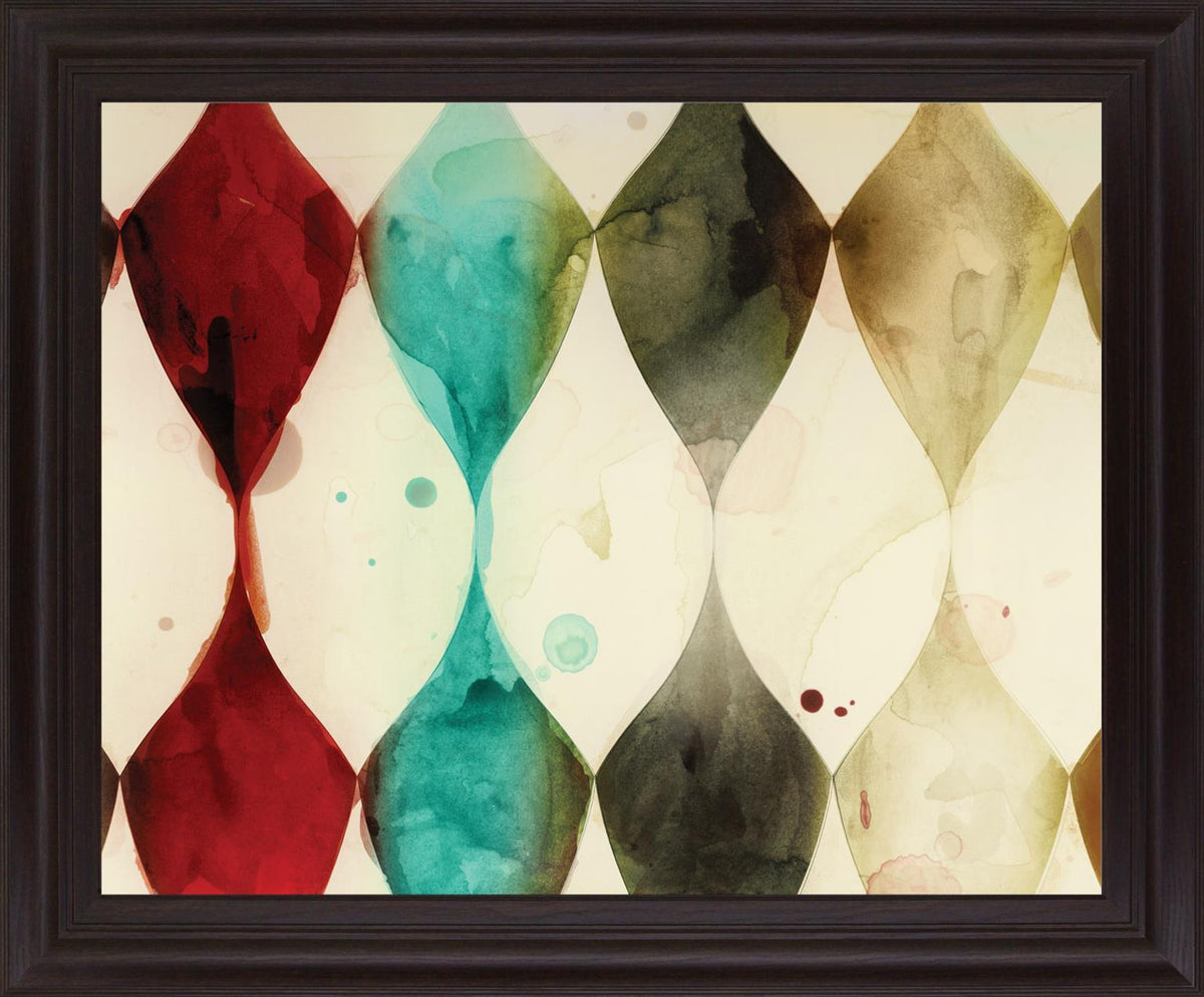 Vivid Hourglass - 28" x 34" Framed Wall Art - Beige