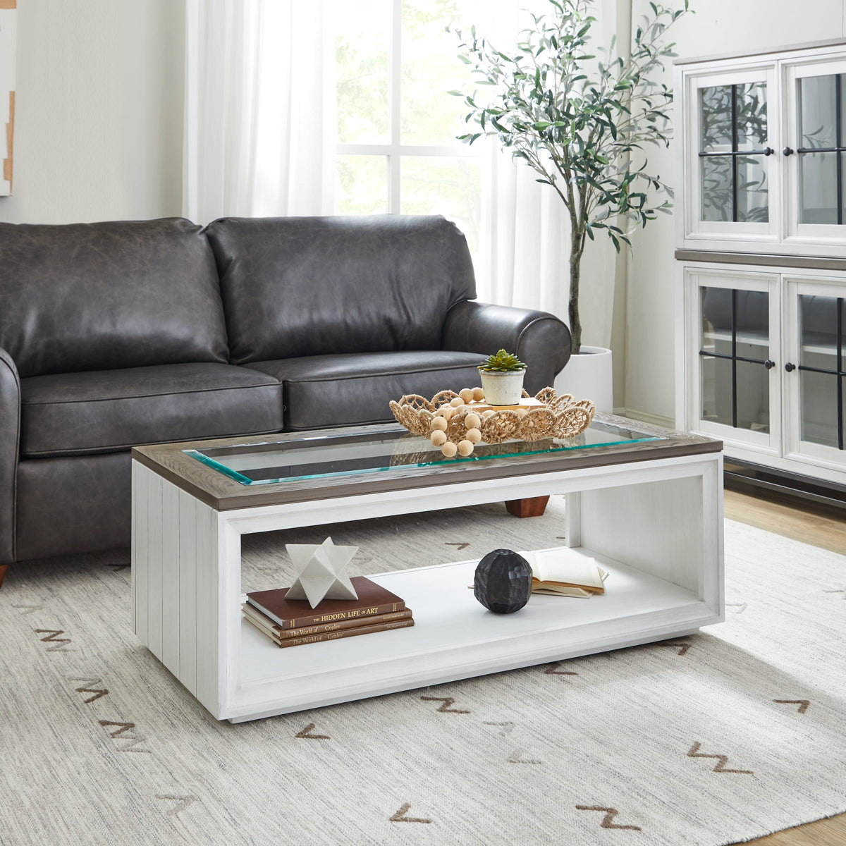 Flexsteel Melody Rectangular Coffee Table with Casters