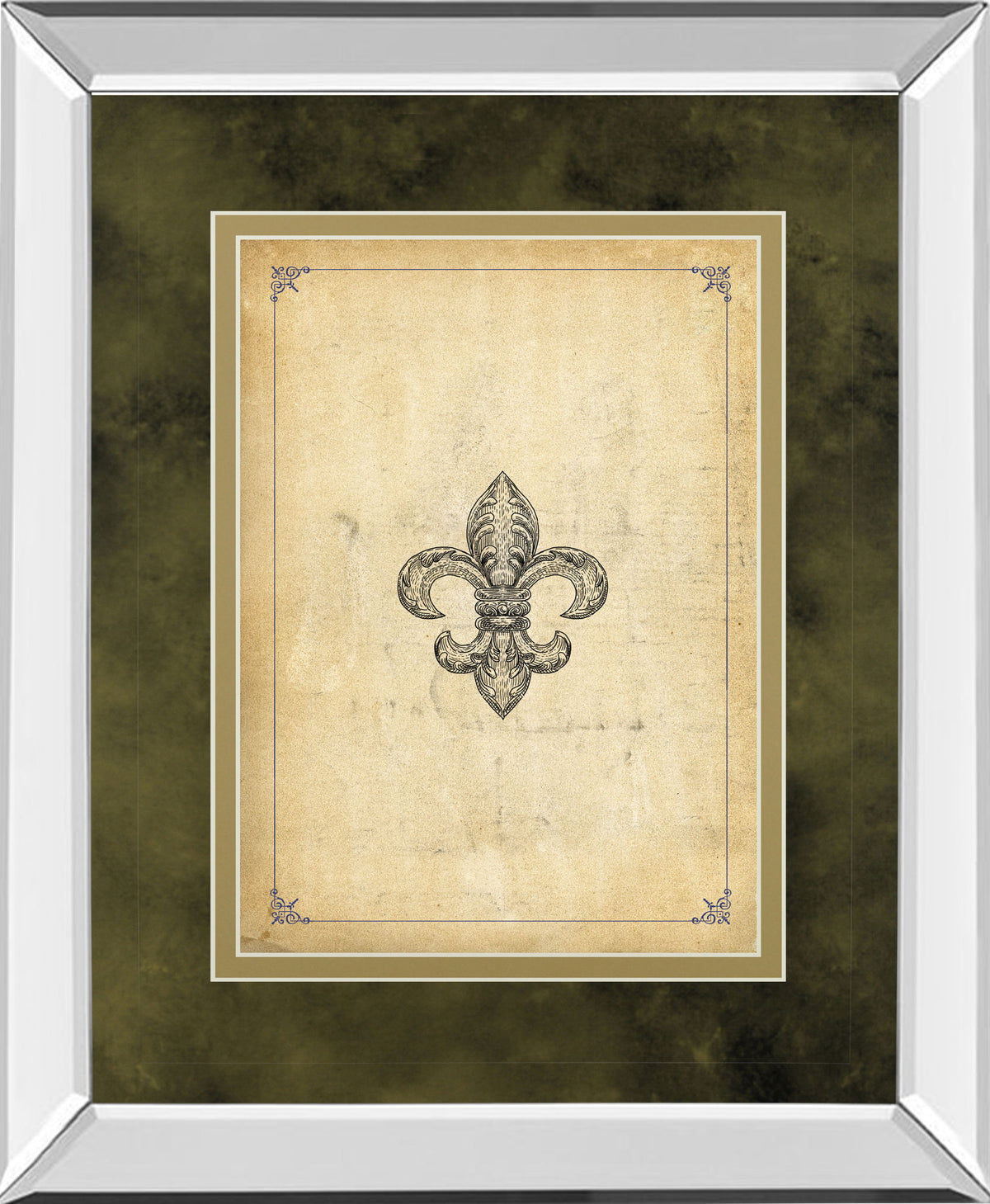 Fleur Di Lies II By Alexey Paviuts - Mirror Framed Print Wall Art - Beige