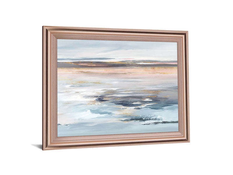 Shoreline Mist - 28" x 34" Framed Wall Art - Light Blue