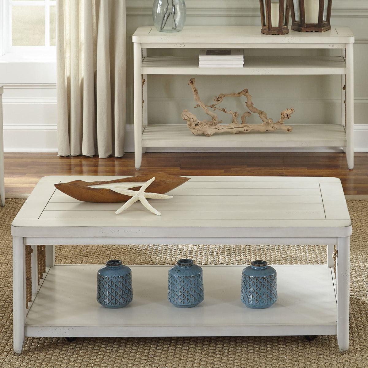 Dockside - 3 Piece Table Set (1 Cocktail 2 End Tables) - White