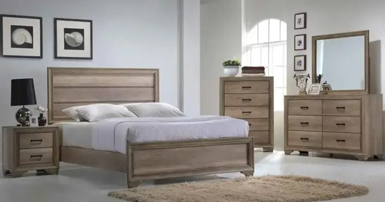 Clearance: 5-Piece Queen Bedroom Set (Bed, Dresser, Mirror, Nightstand)