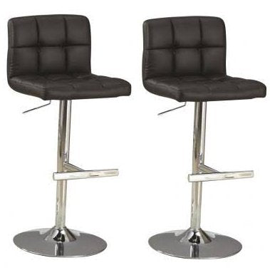 Clearance: Adjustable Height Bar Stools, Black (Set of 2)