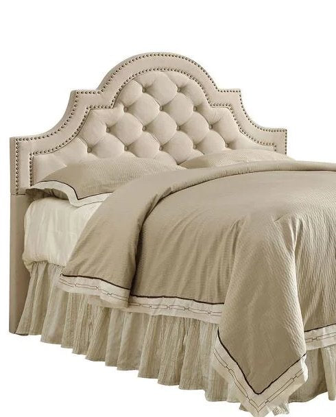 Clearance: Tufted Upholstered King Headboard – Beige