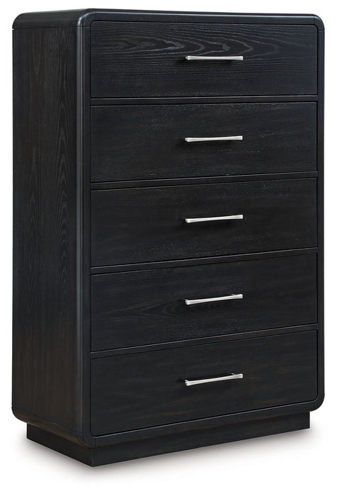 Rowanbeck - Black - Five Drawer Chest