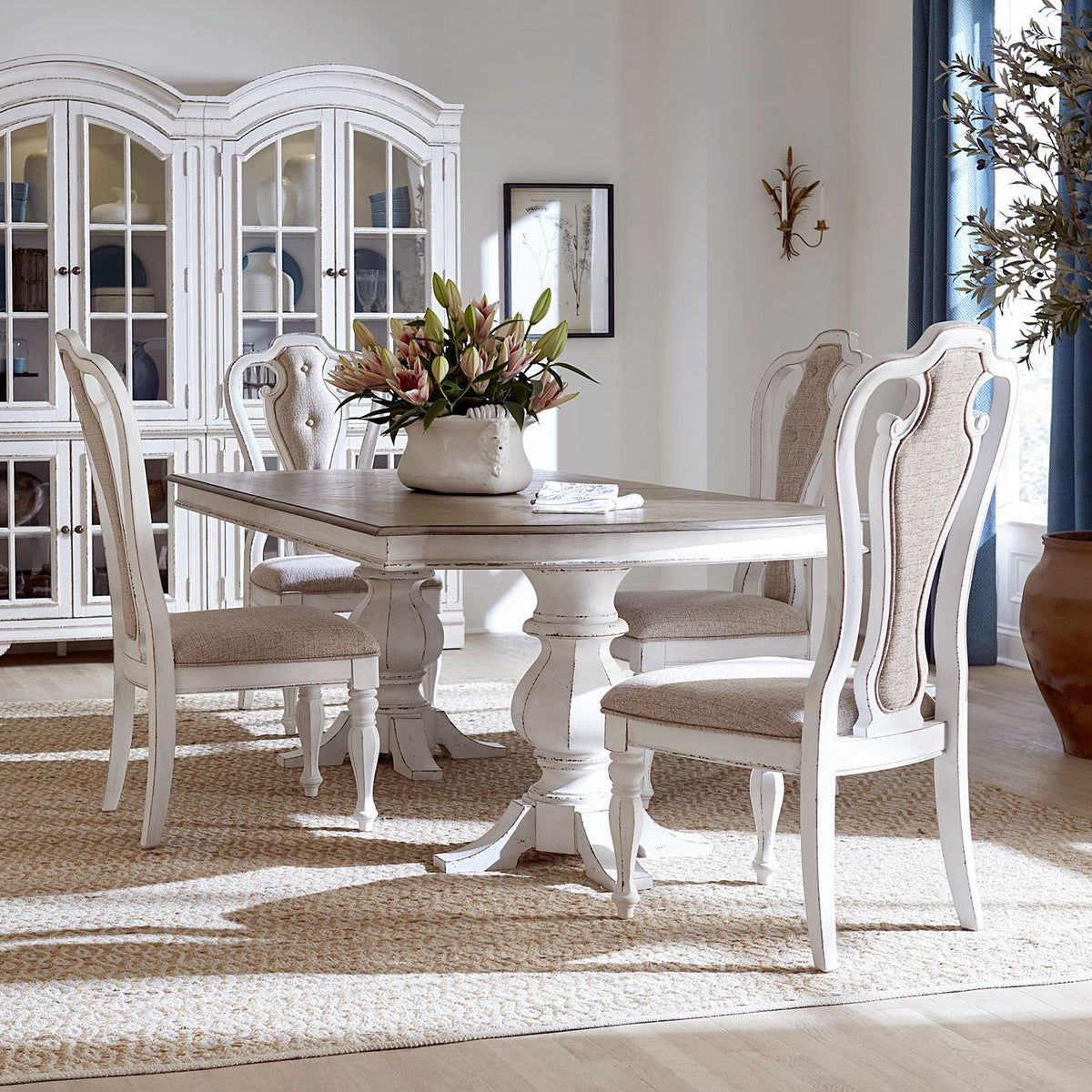 Magnolia Manor - Double Pedestal Table Set