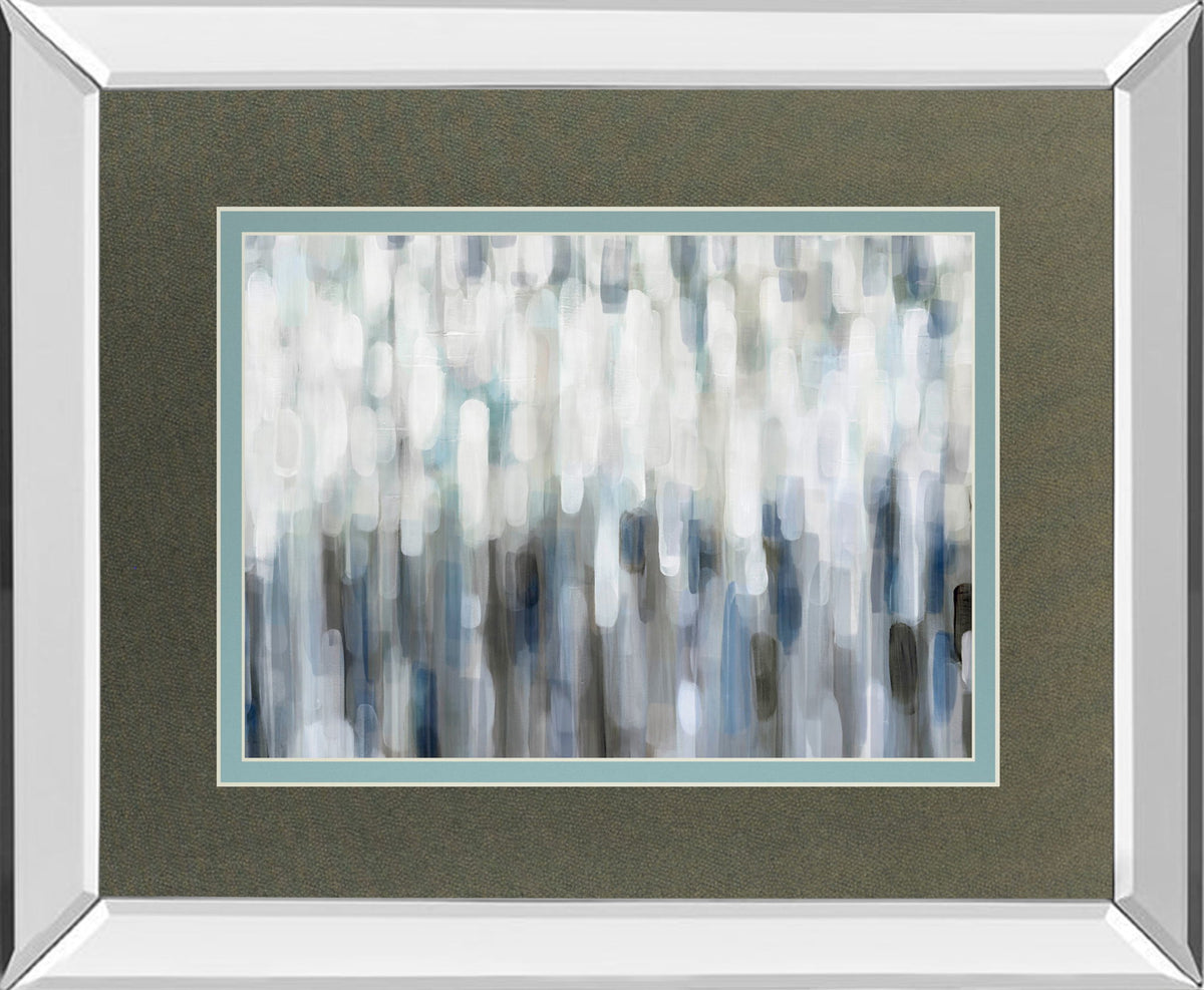 Silver Rain By Karen Lorena Parker - Mirror Framed Print Wall Art - Dark Gray