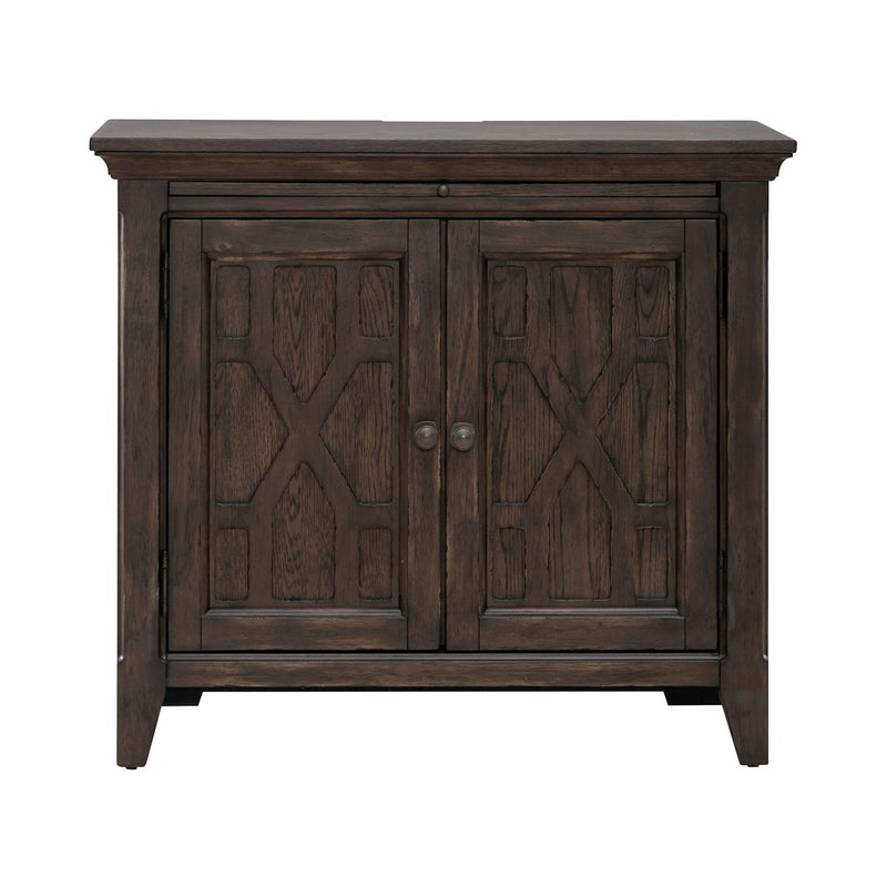 Paradise Valley - 2 Door Bedside Chest With Charging Station - Saddle Brown