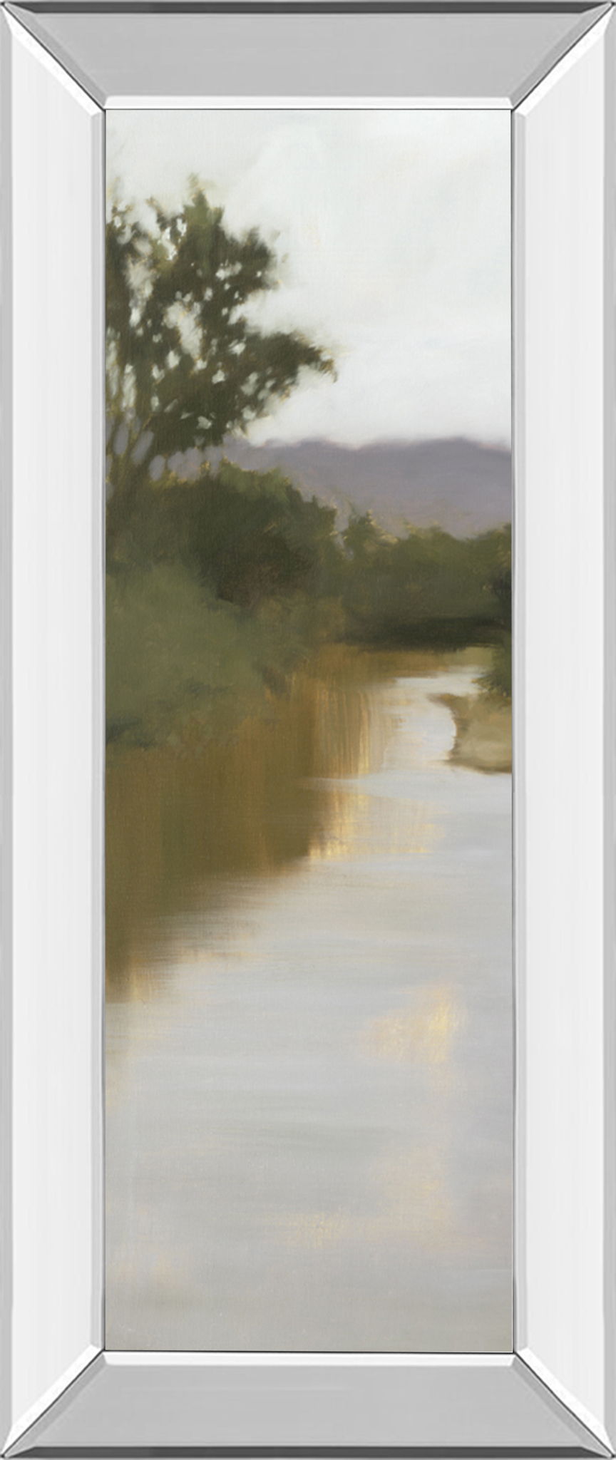 River Journey By Megan Lightell - Framed Print Wall Art - Gray