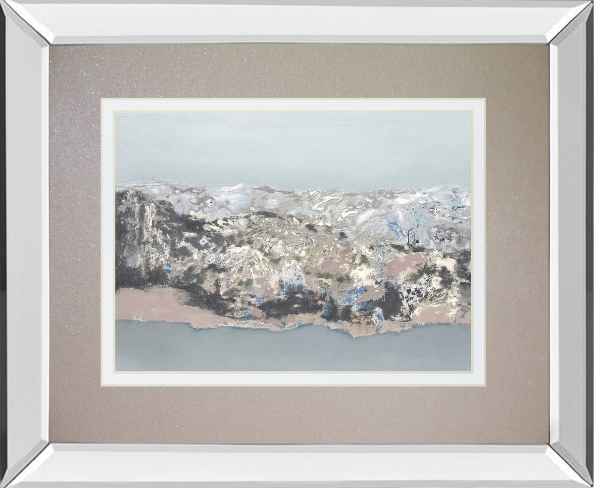 Terrain By Caroline -Mirror Framed Print Wall Art - Dark Gray