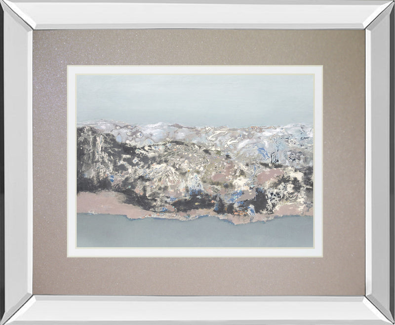Terrain By Caroline -Mirror Framed Print Wall Art - Dark Gray