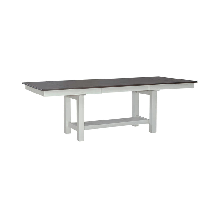 Brook Bay - Trestle Table - White & Brown