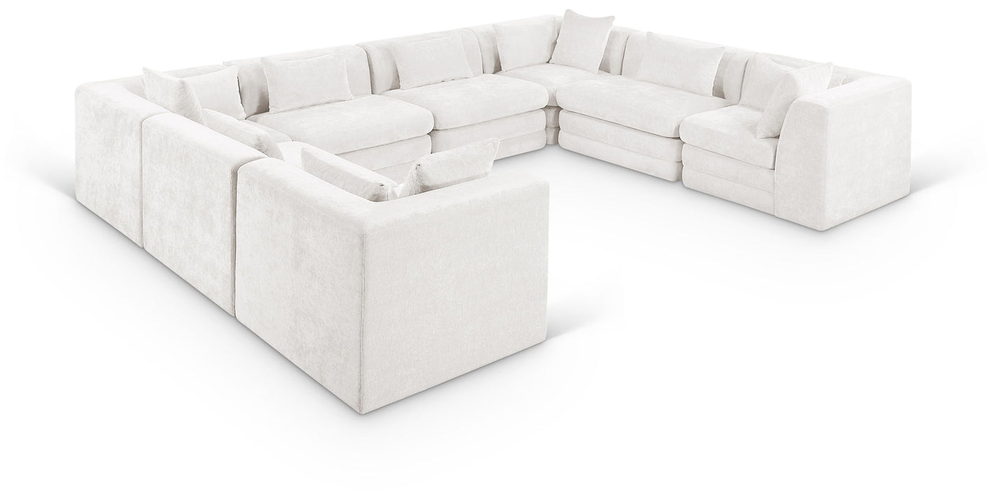 Stellar - 8 Piece Chenille Fabric Upholstered Modular Sectional