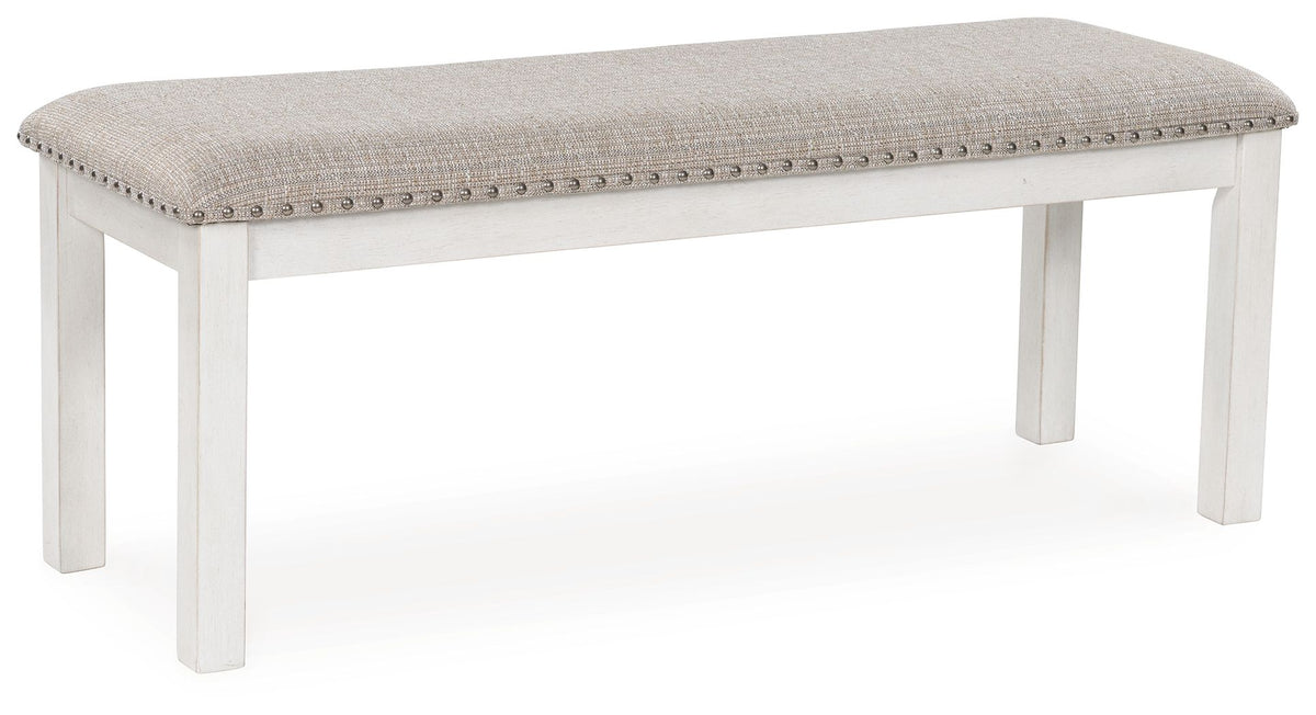 Robbinsdale - Large Upholstered Dining Room Bench - Antique White
