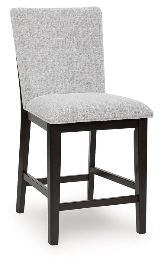 Neymorton - Upholstered Barstool (Set of 2) - Dark Grayish Brown