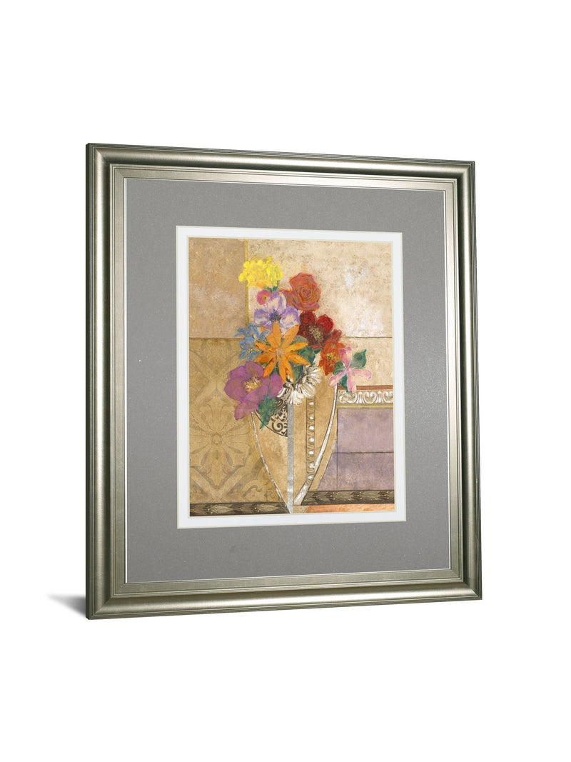 Pansy By Hollack - Framed Print Wall Art - Beige