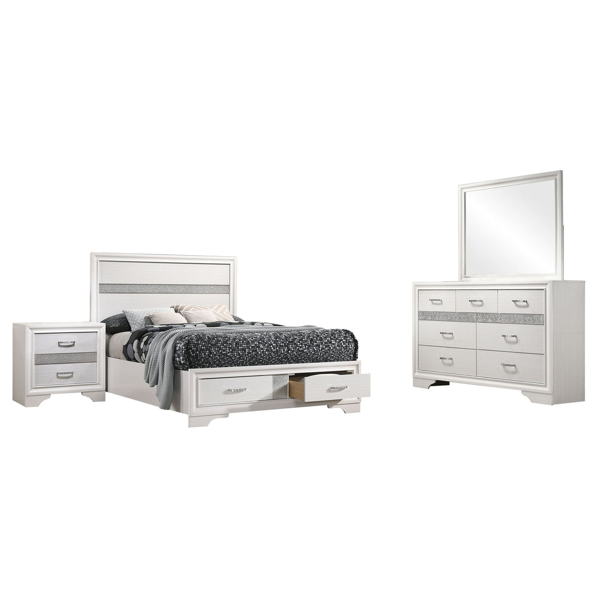 Miranda 4-piece Full Bedroom Set White