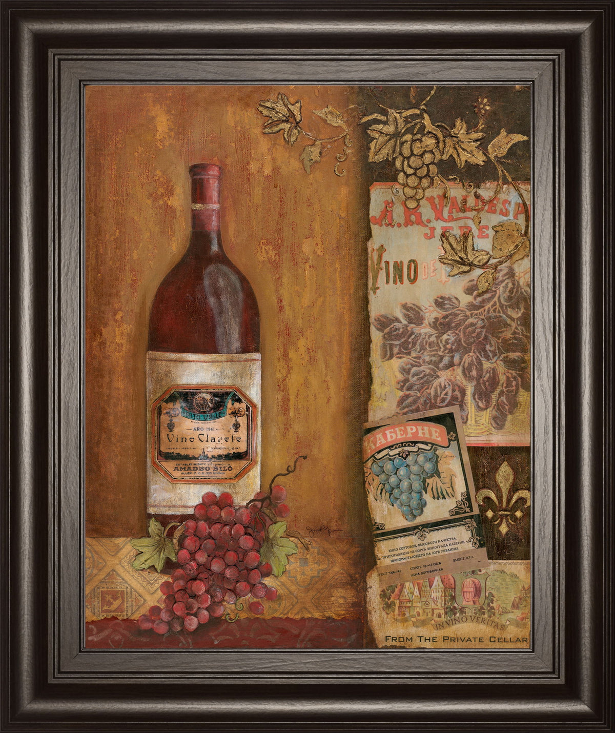 Vintage By Tava Studio - Framed Print Wall Art - Light Brown