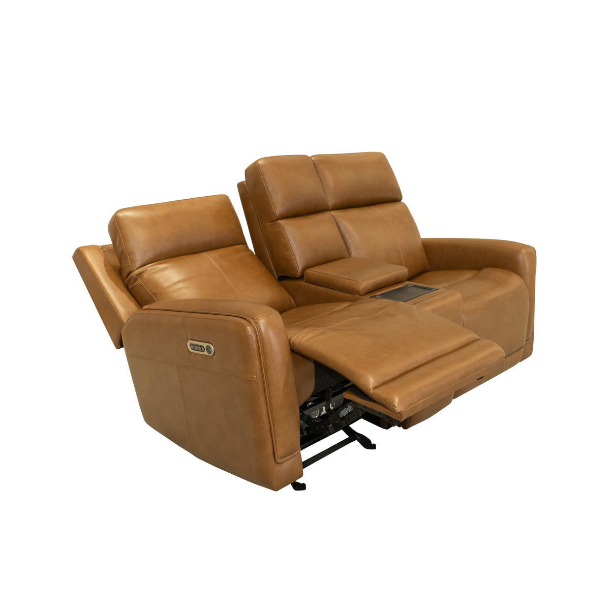 Flexsteel Alister Power Gliding Loveseat with Console, Power Headrests & Lumbar