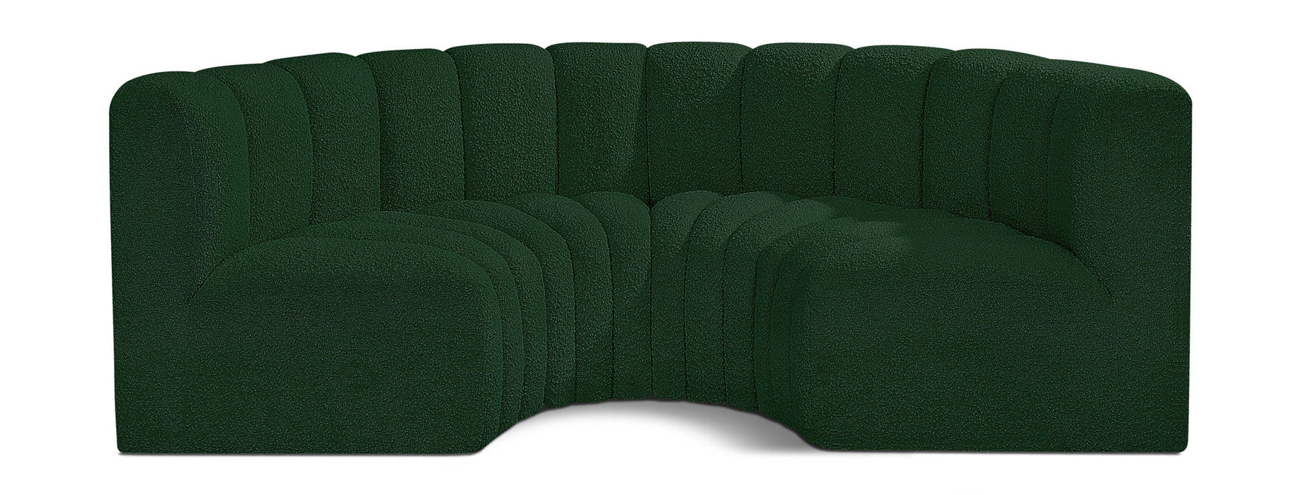 Arc - Boucle Fabric 4 Piece U-Shaped Modular Sofa