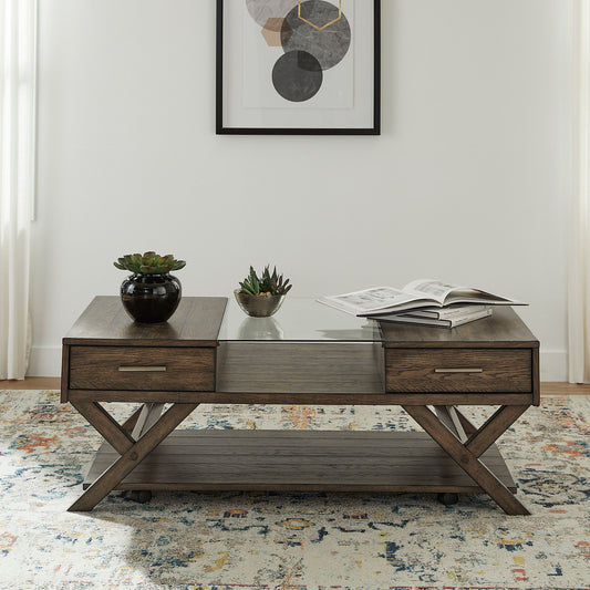Lennox - Display Cocktail Table - Weathered Chestnut