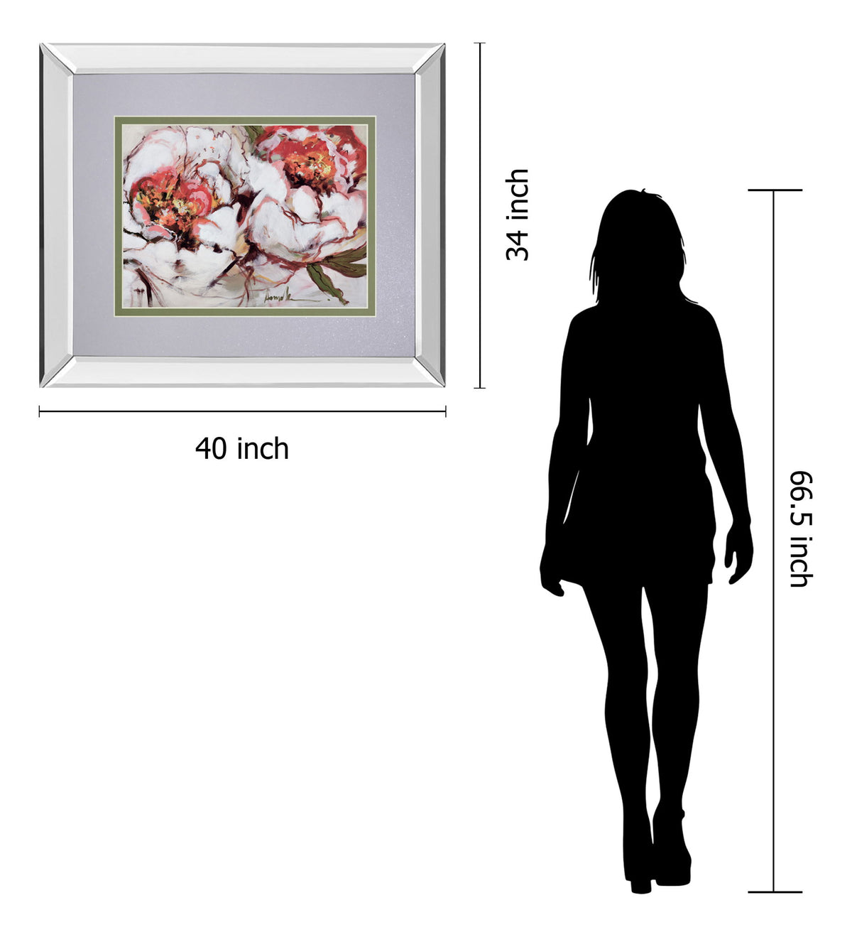 Charade Of Spring By Fitzsimmons, A - Mirror Framed Print Wall Art - Gray