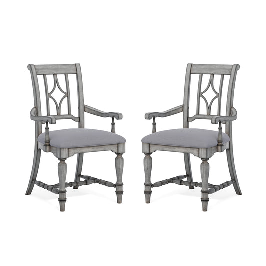 Flexsteel Plymouth Pair of Upholstered Arm Dining Chairs