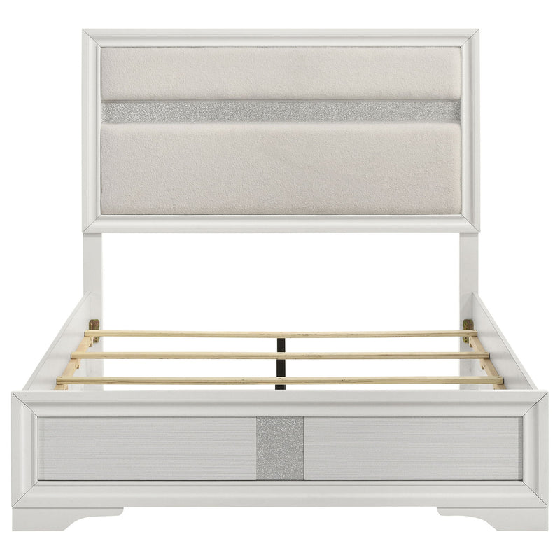 Miranda 54-inch Upholstered Queen Panel Bed White