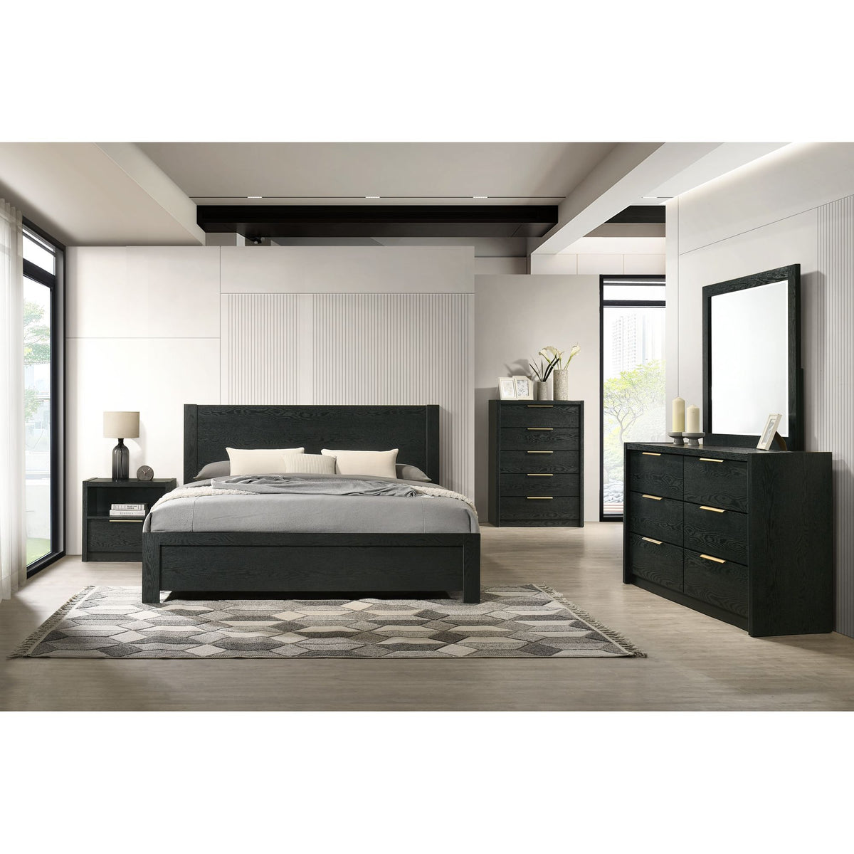 South Bend - Nightstand With USB - Black