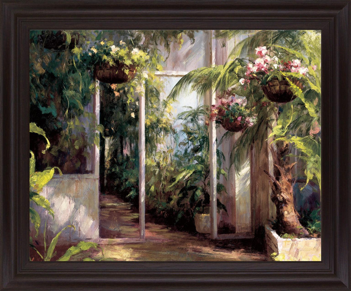 Verdant Solarium - 28" x 34" Framed Wall Art - Green