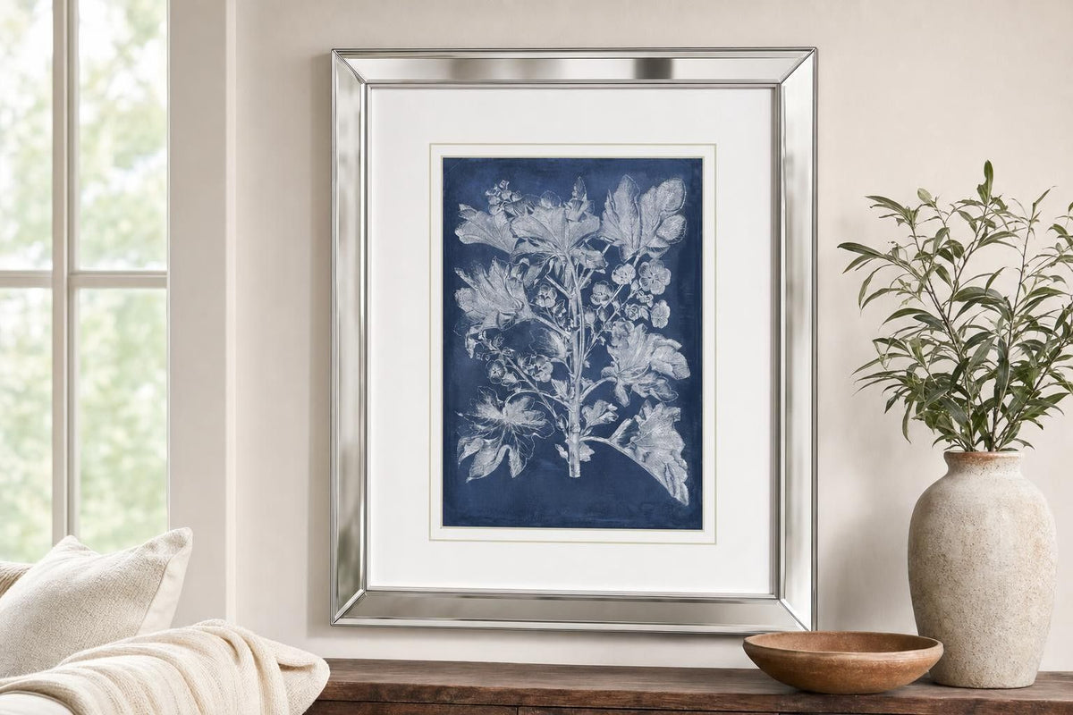 Besler Leaves in Indigo II By Vision Studio - Blue