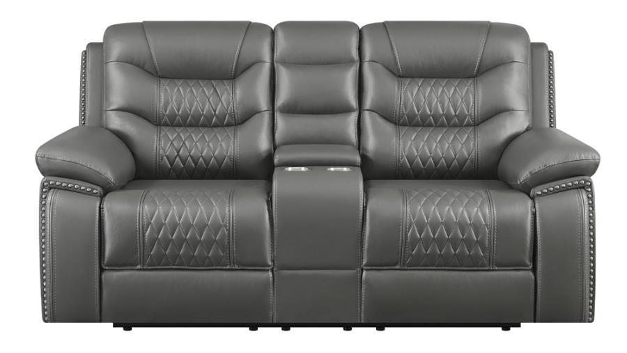 Flamenco - Upholstered Power Reclining Loveseat - Charcoal