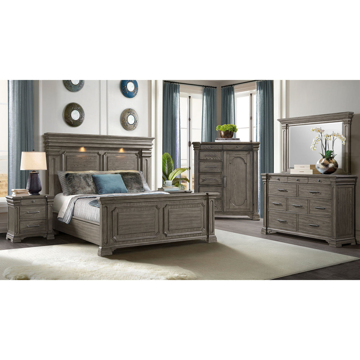 Kings Court - 1 Door And 7-Drawer Chest