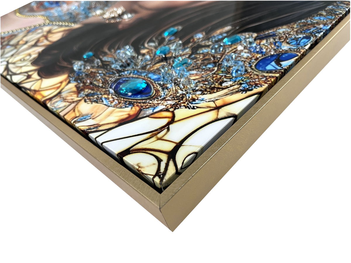 Jeweled Reverie II Gloss Canvas In Frame - Black / Gold