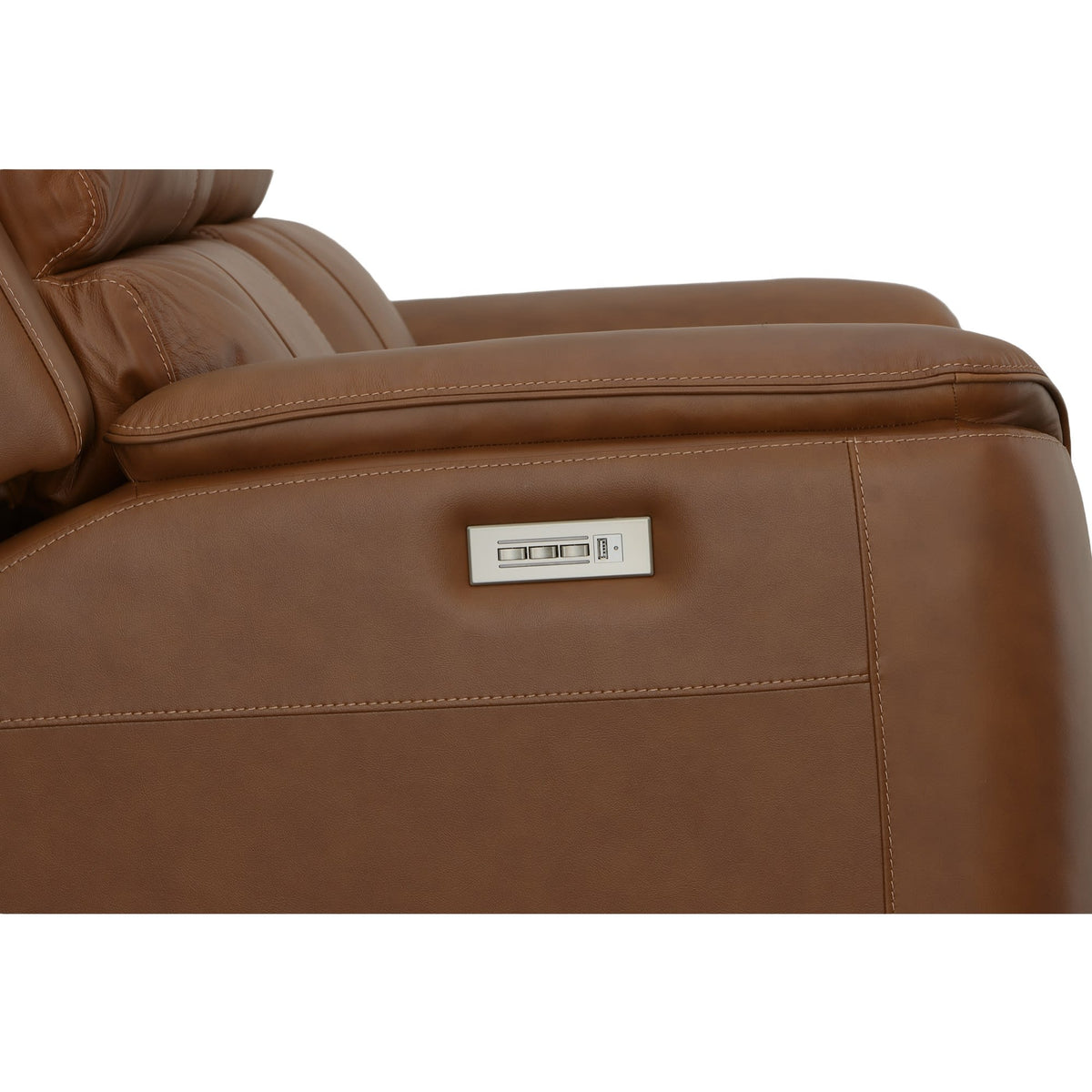 Flexsteel Henry Power Reclining Loveseat with Power Headrests & Lumbar