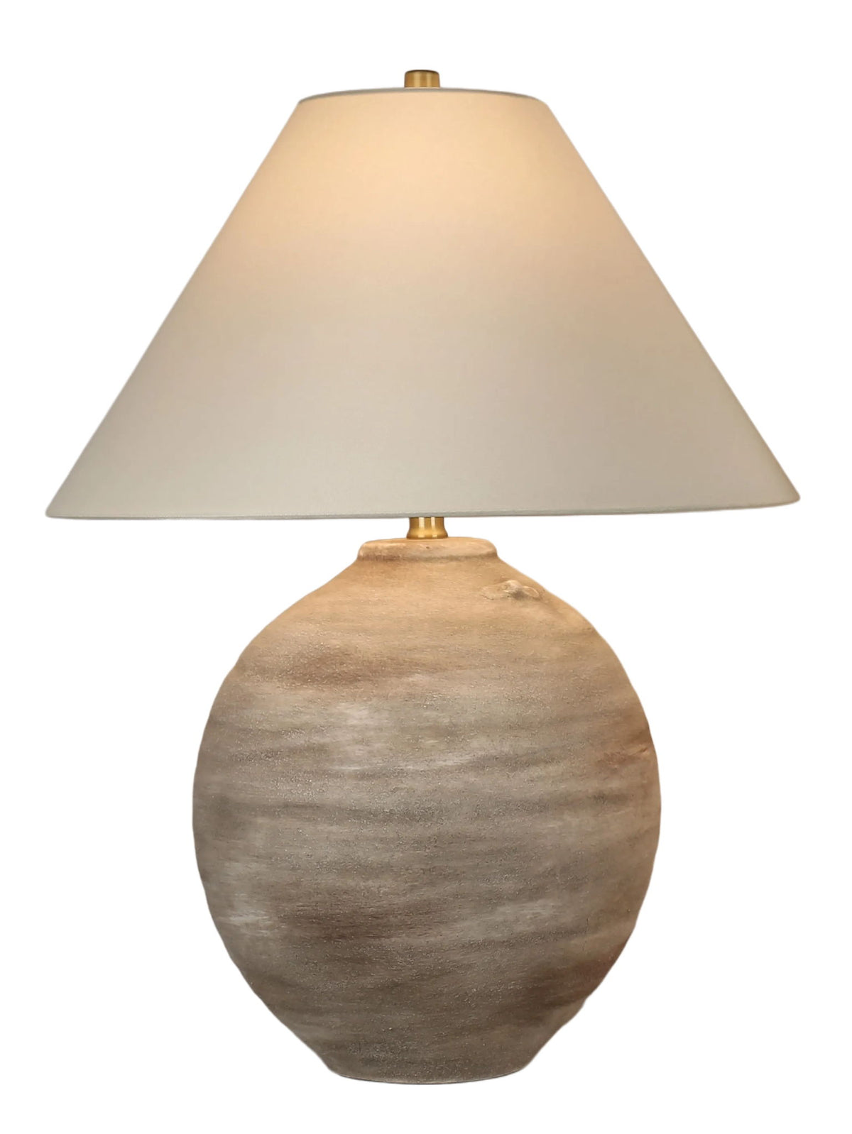 Rustic Sphere Ceramic Table Lamp (Set of 2) - Natural Bisque