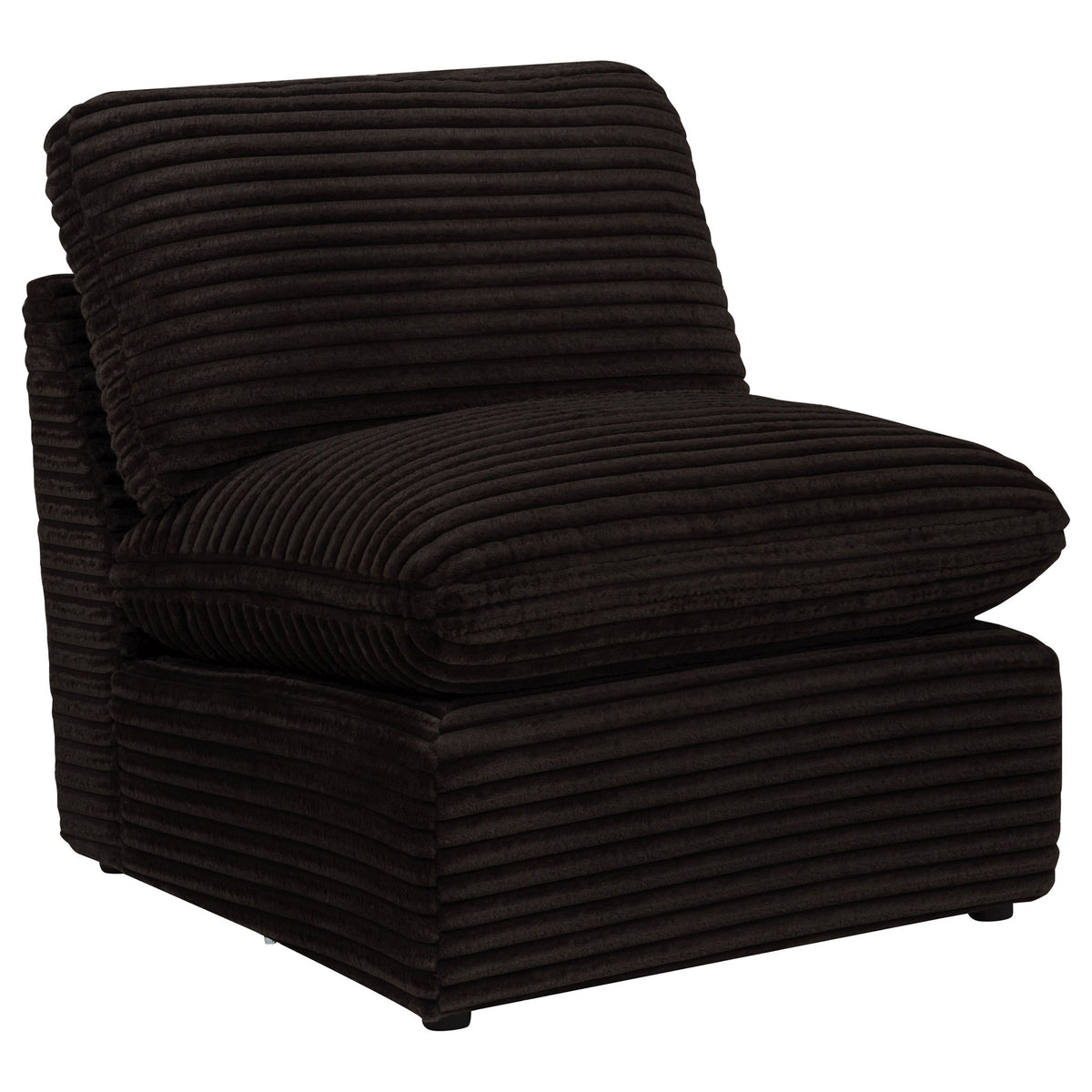 Collins Modular Armless Chair Chocolate Brown