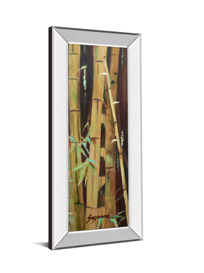 Bamboo Finale Il By Suzanne Wilkins - Mirror Framed Print Wall Art - Light Brown