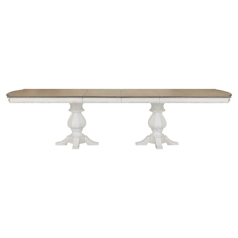 Magnolia Manor - Double Pedestal Table - Antique White